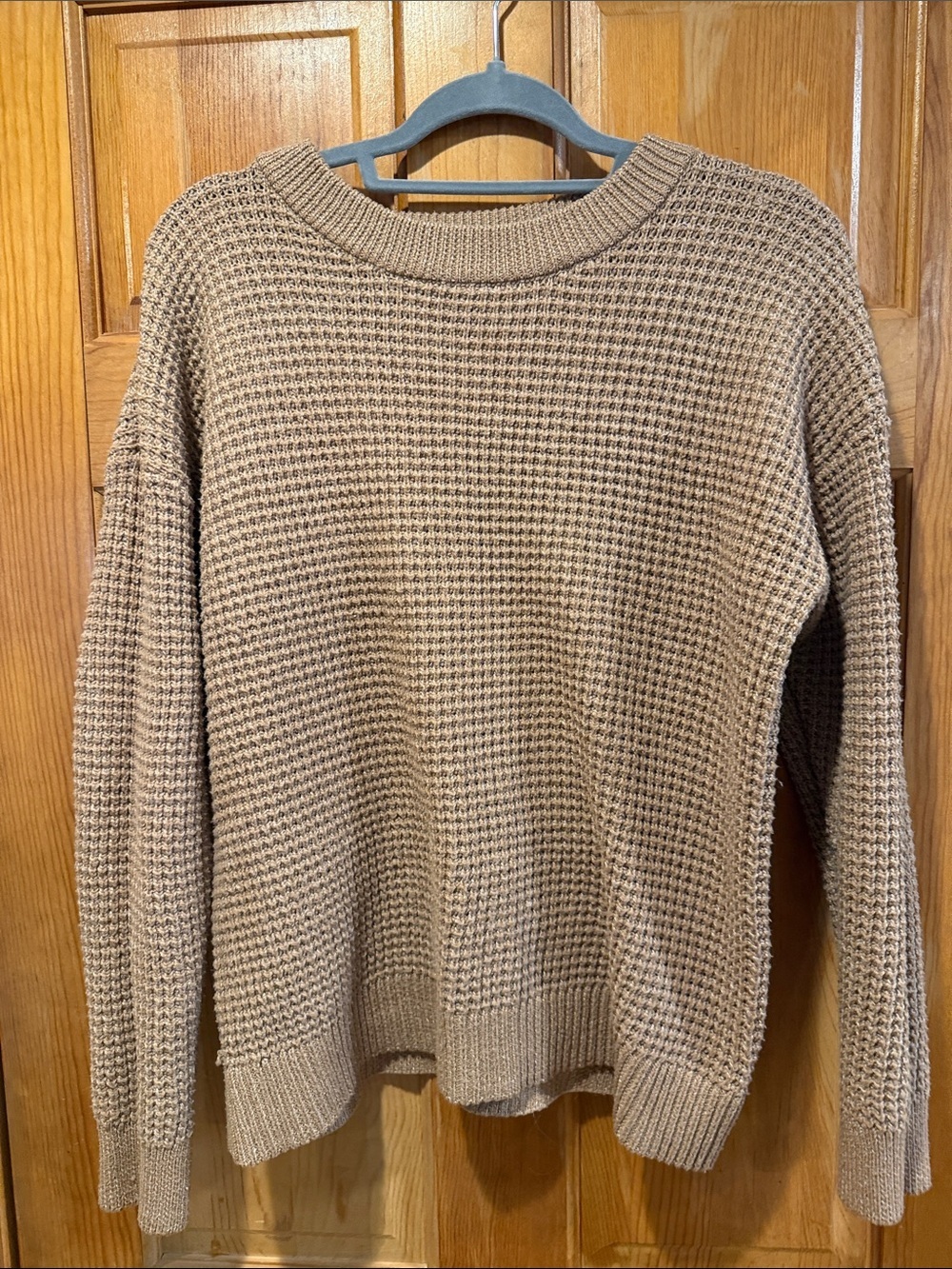 Time and tru crew neck tan sweater size large . (12-14) .